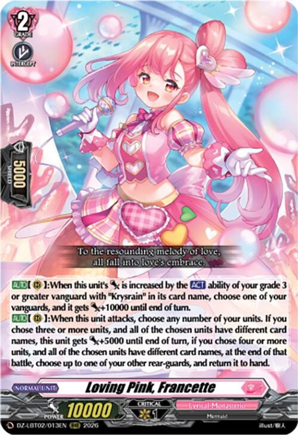 Loving Pink, Francette - DZ-LBT02/013EN - Triple Rare