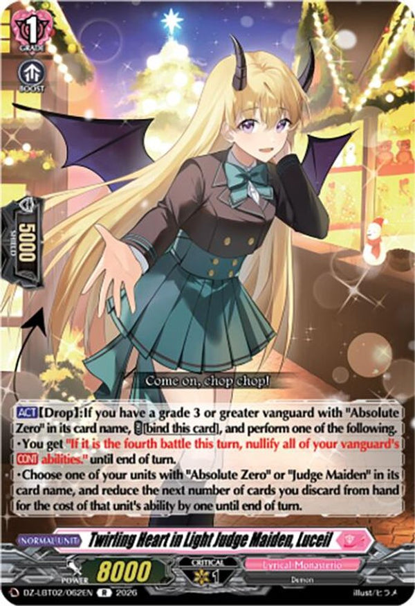 Twirling Heart in Light Judge Maiden, Luceil - DZ-LBT02/062EN - Rare