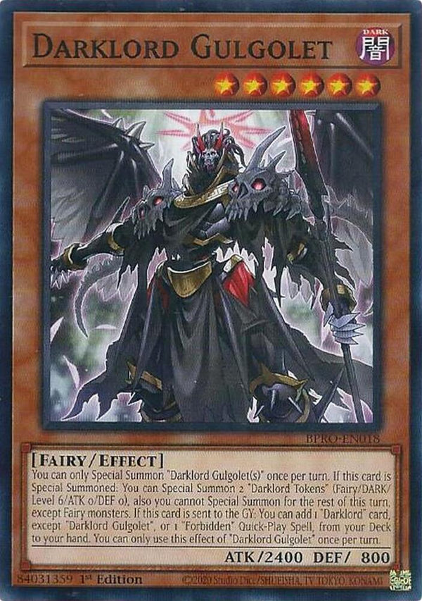 Darklord Gulgolet - BPRO-EN018 - Common - 1st Edition