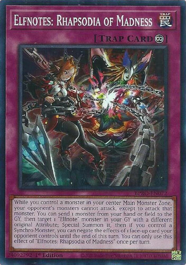 Elfnotes: Rhapsodia of Madness - BPRO-EN072 - Common - 1st Edition