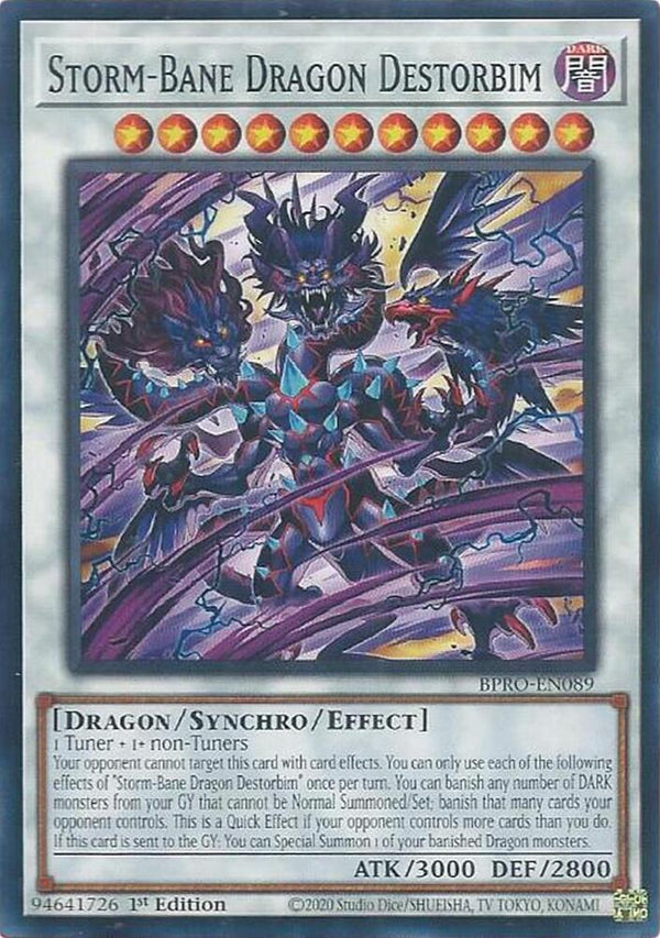 Storm-Bane Dragon Destorbim - BPRO-EN089 - Common - 1st Edition
