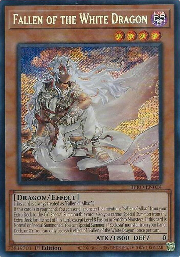 Fallen of the White Dragon - BPRO-EN024 - Secret Rare - 1st Edition