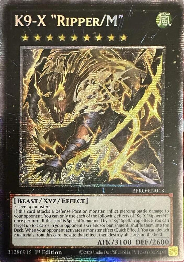 K9-X "Ripper/M" - BPRO-EN043 - Starlight Rare - 1st Edition