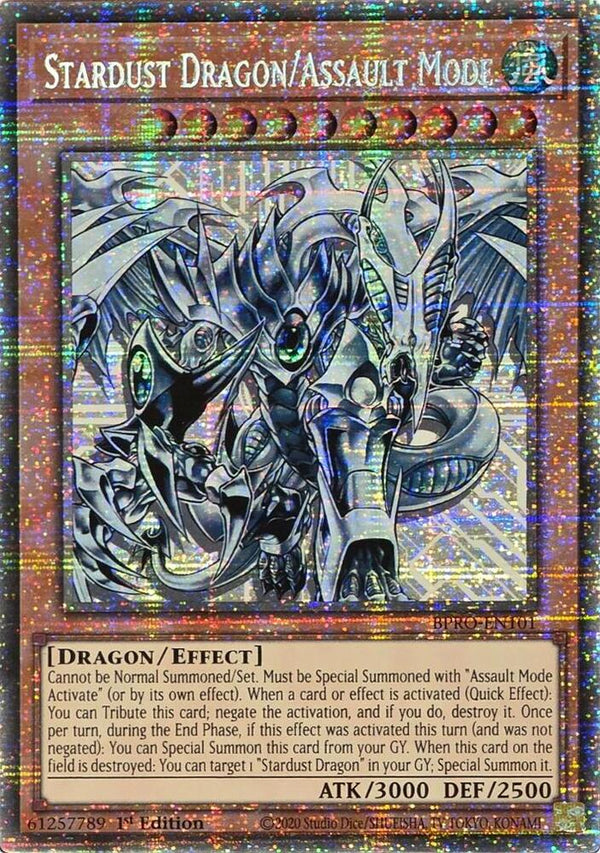 Stardust Dragon/Assault Mode - BPRO-EN101 - Starlight Rare - 1st Edition