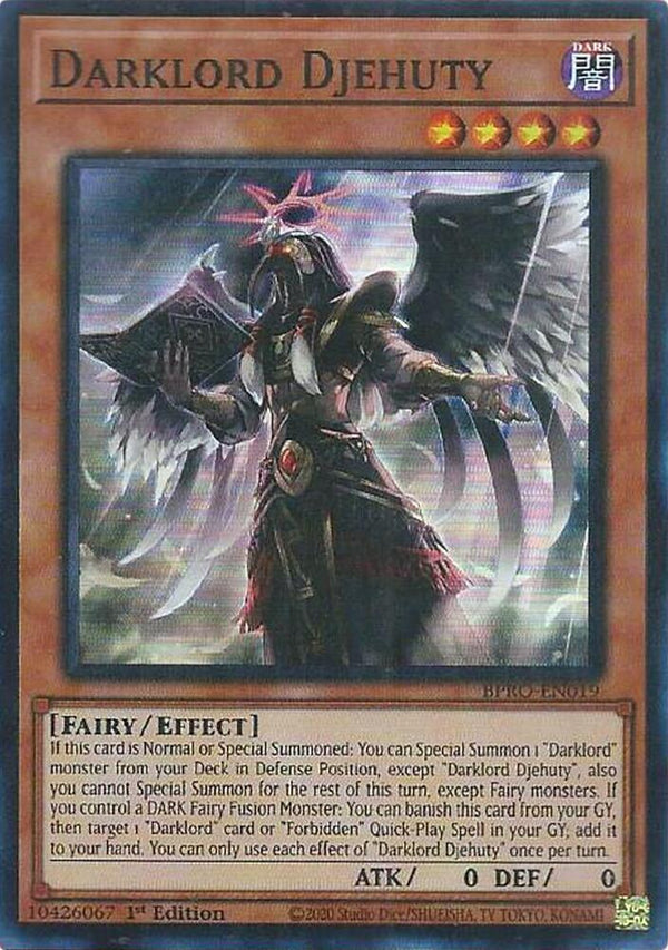 Darklord Djehuty - BPRO-EN019 - Super Rare - 1st Edition