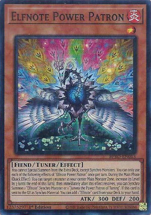 Elfnote Power Patron - BPRO-EN013 - Super Rare - 1st Edition