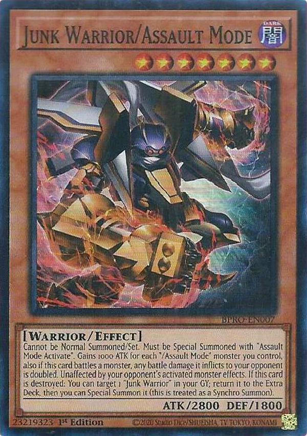 Junk Warrior/Assault Mode - BPRO-EN007 - Super Rare - 1st Edition