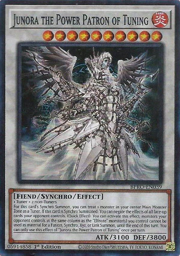 Junora the Power Patron of Tuning - BPRO-EN039 - Super Rare - 1st Edition