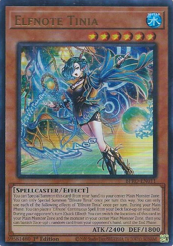Elfnote Tinia - BPRO-EN011 - Ultra Rare - 1st Edition