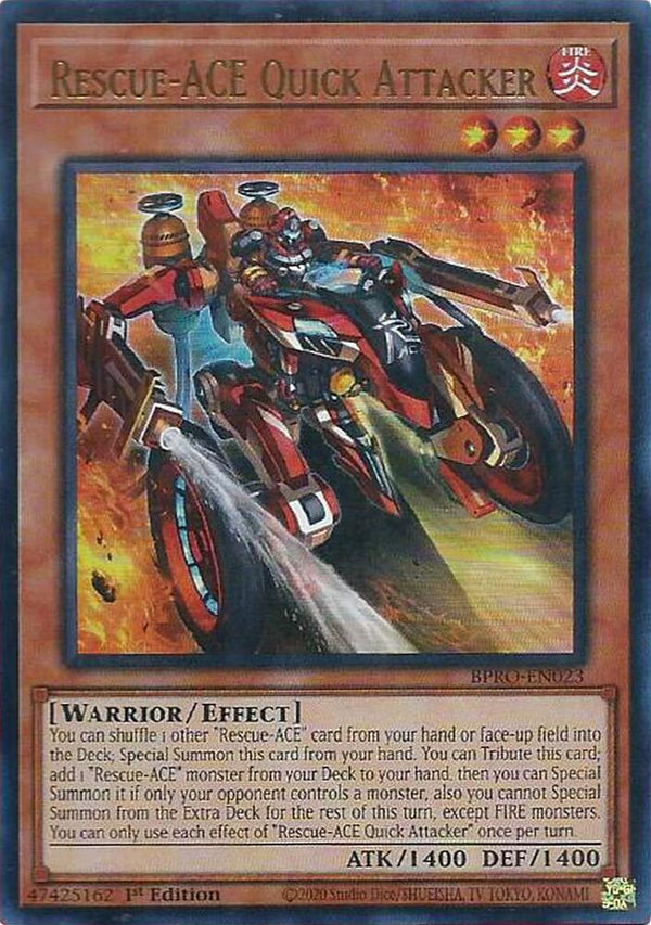 Rescue-ACE Quick Attacker - BPRO-EN023 - Ultra Rare - 1st Edition