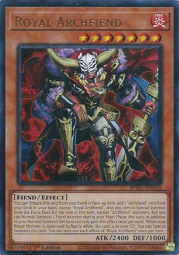 Royal Archfiend - BPRO-EN014 - Ultra Rare - 1st Edition