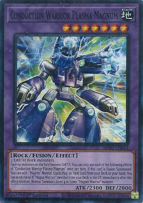 Conduction Warrior Plasma Magnum - BPRO-EN034 - Super Rare - 1st Edition