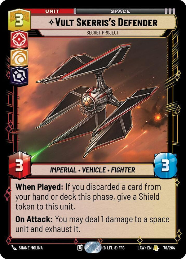 Vult Skerris's Defender - Secret Project - 76/264 - Rare