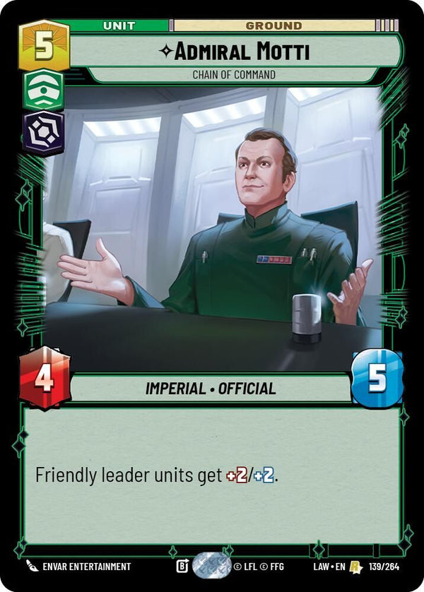 Admiral Motti - Chain of Command - 139/264 - Rare