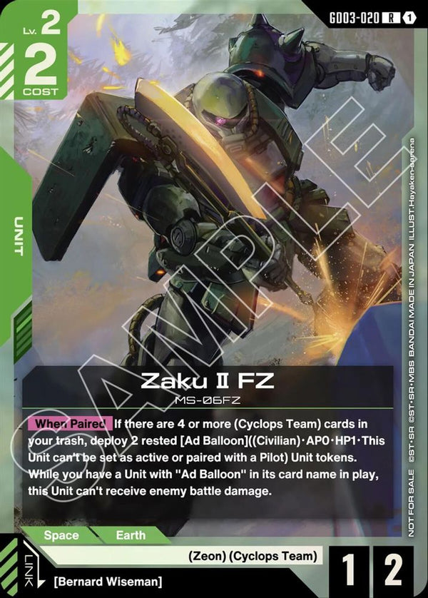 Zaku II FZ (GD03 Release Event) - GD03-020 - Rare