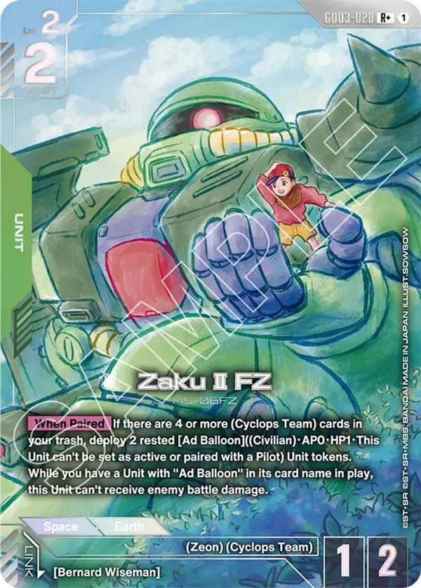 401 Games Canada - Zaku II FZ (R+) (Alternate Art) - GD03-020 - Rare+