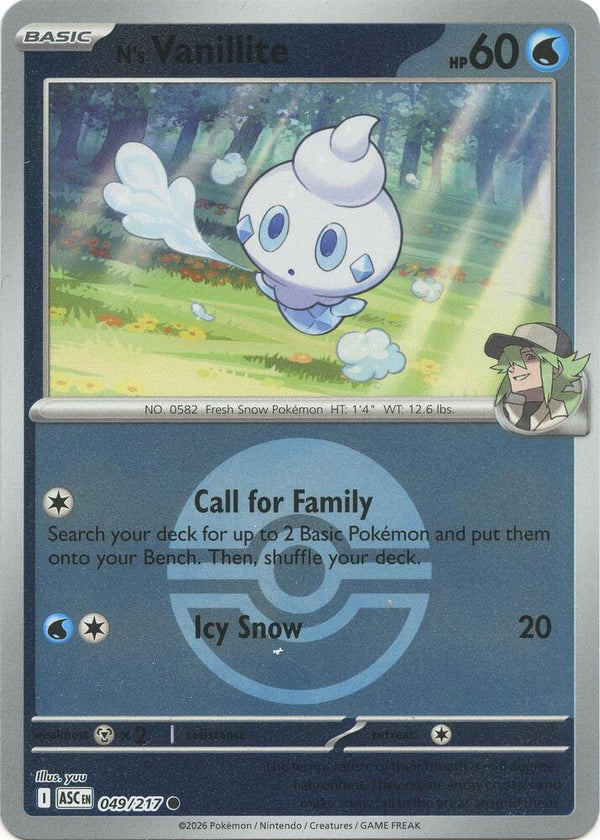 N's Vanillite (Poke Ball) - 049/217 - Common