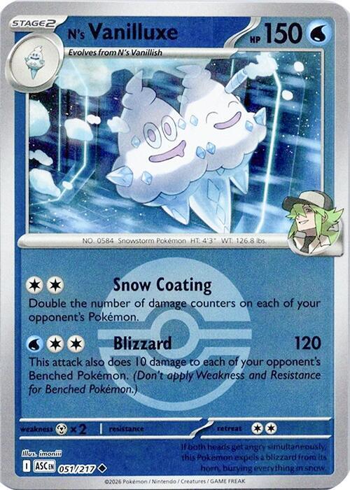 N's Vanilluxe (Poke Ball) - 051/217 - Uncommon