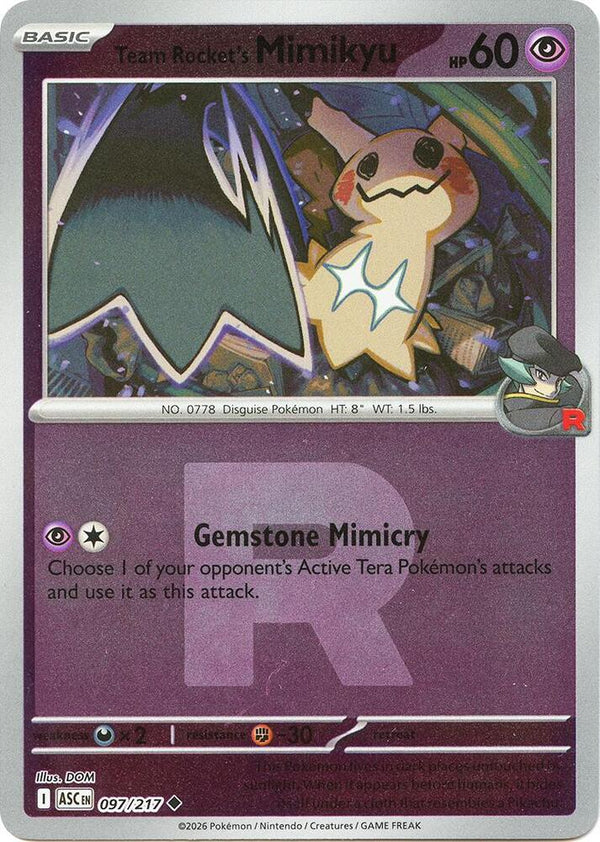 Team Rocket's Mimikyu (Team Rocket) - 097/217 - Uncommon