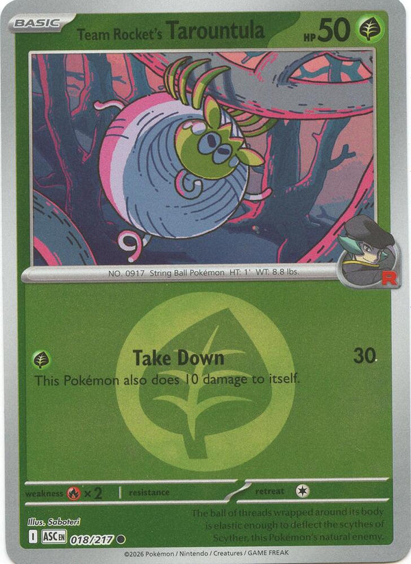 Team Rocket's Tarountula (Energy Symbol Pattern) - 018/217 - Common