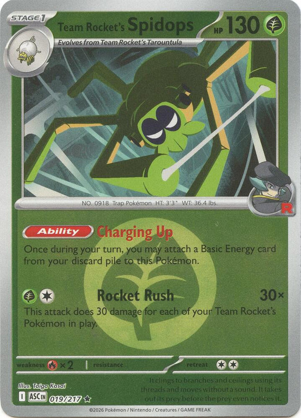 Team Rocket's Spidops (Energy Symbol Pattern) - 019/217 - Rare
