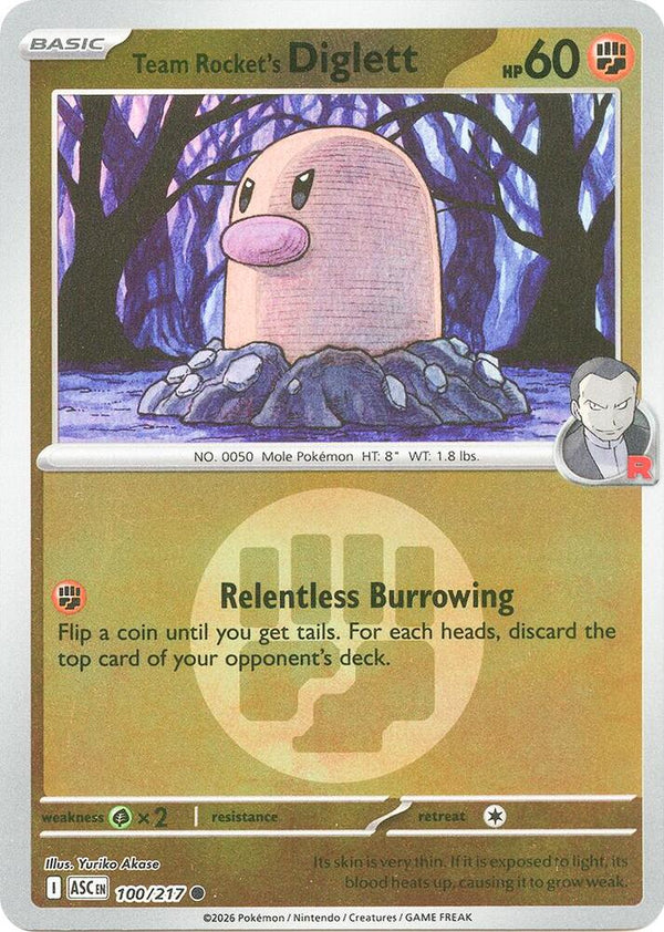 Team Rocket's Diglett (Energy Symbol Pattern) - 100/217 - Common