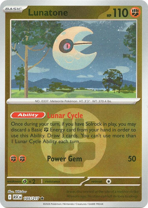 Lunatone (Energy Symbol Pattern) - 105/217 - Rare