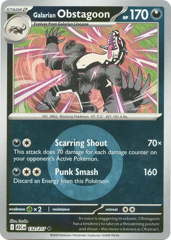 Galarian Obstagoon (Energy Symbol Pattern) - 132/217 - Uncommon