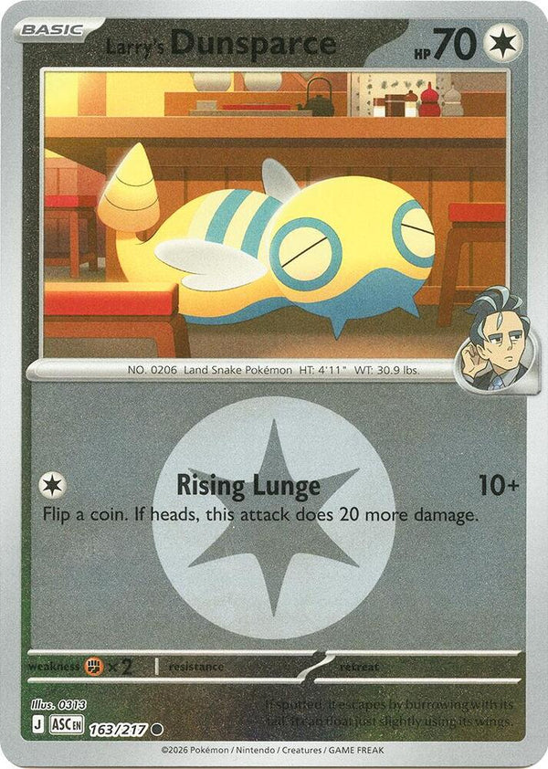 Larry's Dunsparce (Energy Symbol Pattern) - 163/217 - Common