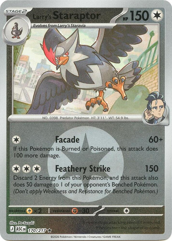 Larry's Staraptor (Energy Symbol Pattern) - 170/217 - Rare