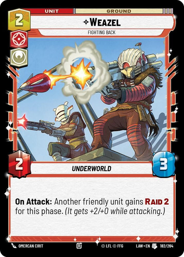 Weazel - Fighting Back - 182/264 - Uncommon