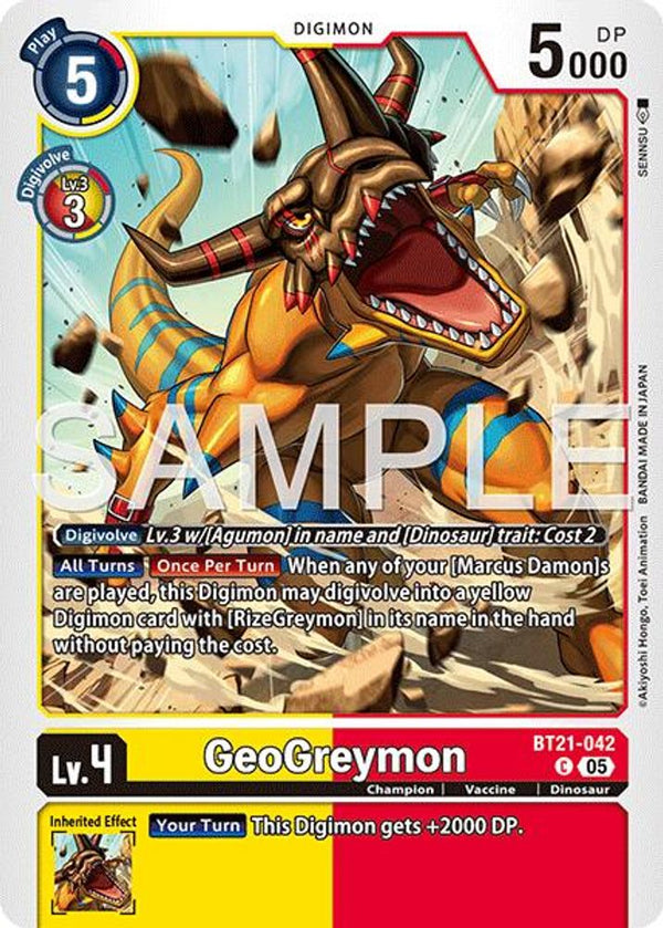 GeoGreymon - BT21-042 (Foil Reprint) - BT21-042 - Common