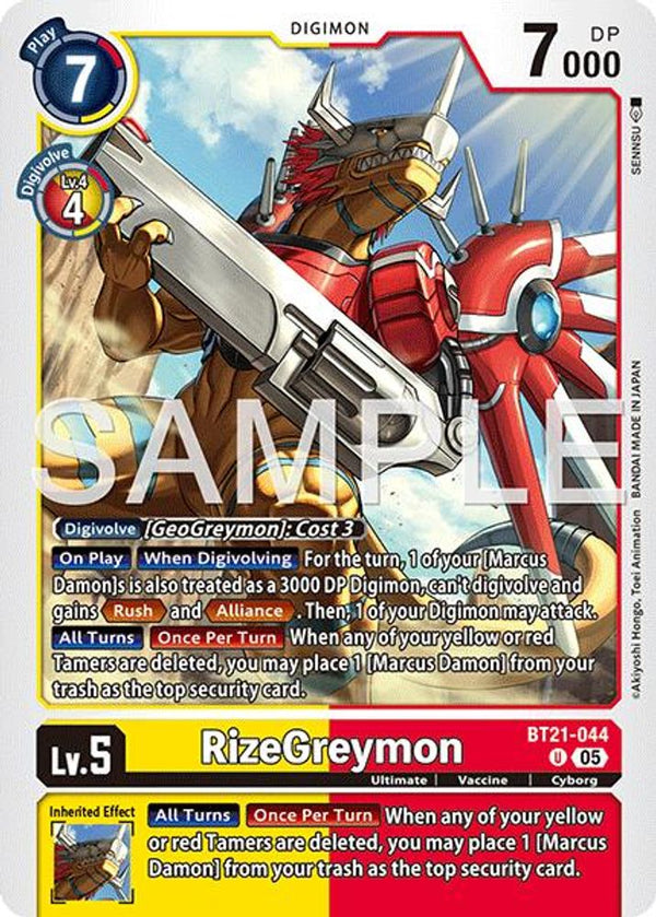 RizeGreymon - BT21-044 (Foil Reprint) - BT21-044 - Uncommon