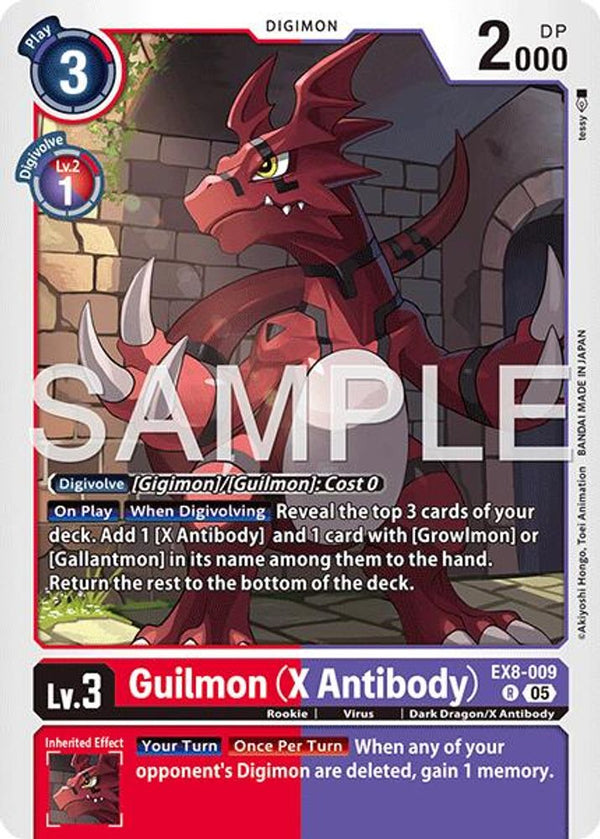 Guilmon (X Antibody) (Block 5 Reprint) - EX8-009 - Rare