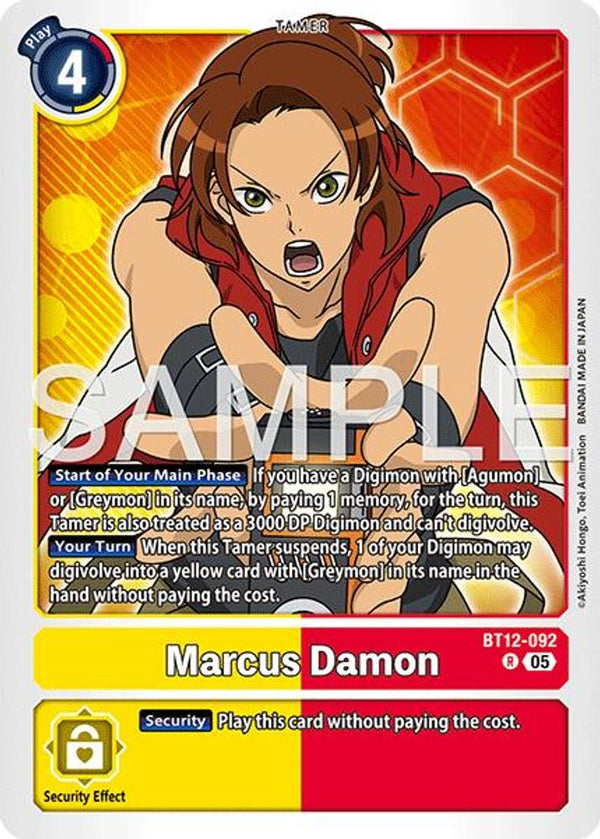 Marcus Damon - BT12-092 (Block 5 Reprint) - BT12-092 - Rare