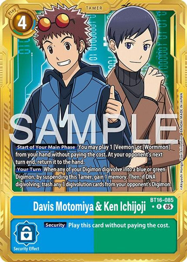 Davis Motomiya & Ken Ichijoji (Gold Border) - BT16-085 - Rare
