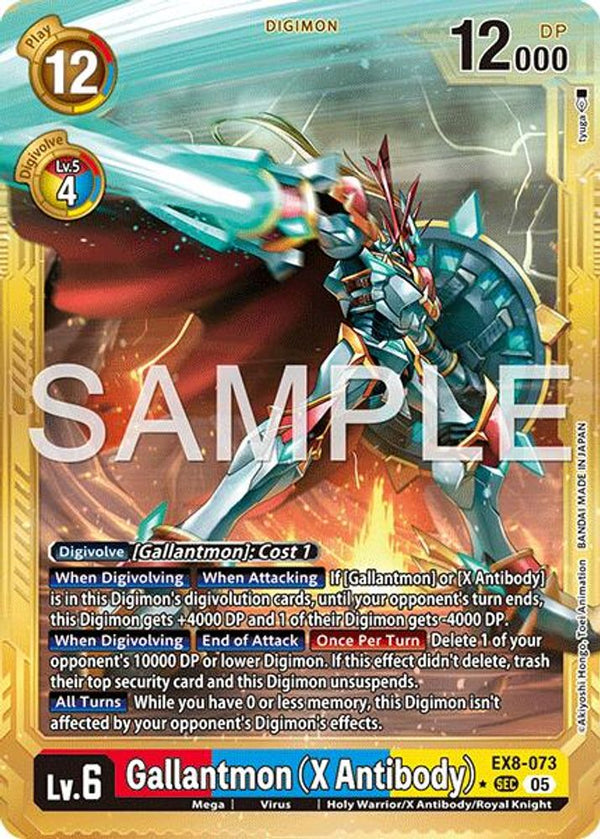 Gallantmon (X Antibody) (Gold Border) - EX8-073 - Secret Rare