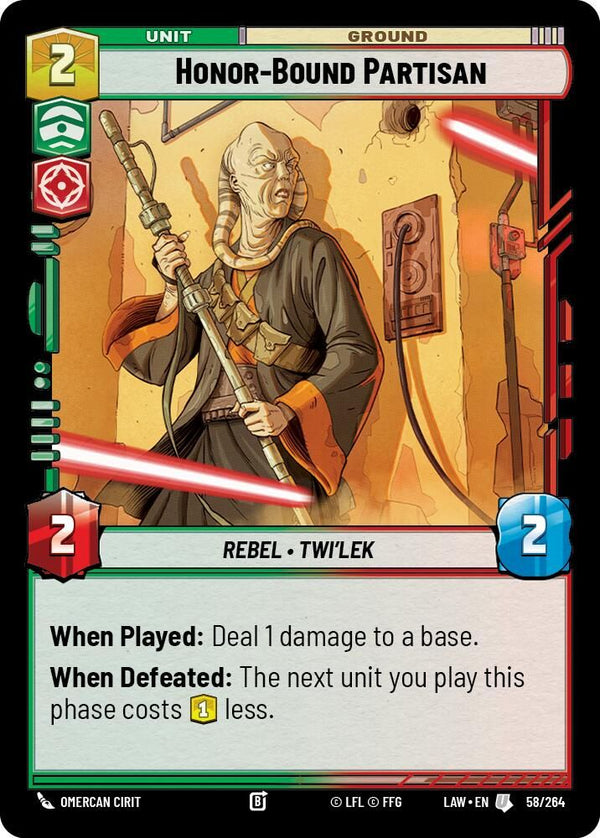 Honor-Bound Partisan - 58/264 - Uncommon