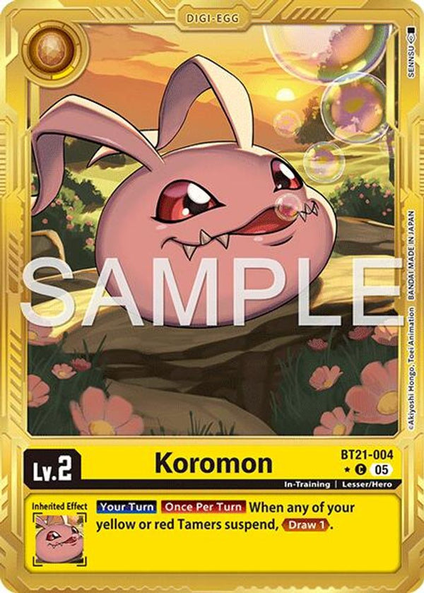 Koromon - BT21-004 (Gold Border) - BT21-004 - Common