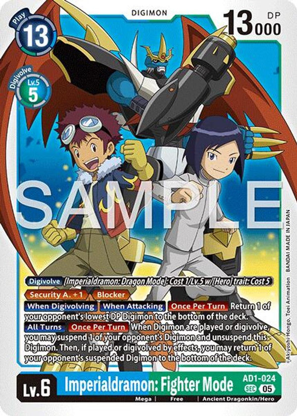 Imperialdramon: Fighter Mode - AD1-024 - AD1-024 - Secret Rare