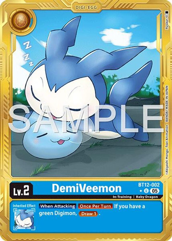 DemiVeemon - BT12-002 (Gold Border) - BT12-002 - Uncommon
