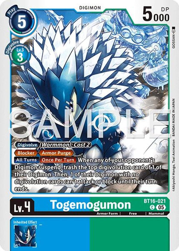 Togemogumon (Block 5 Reprint) - BT16-021 - Common