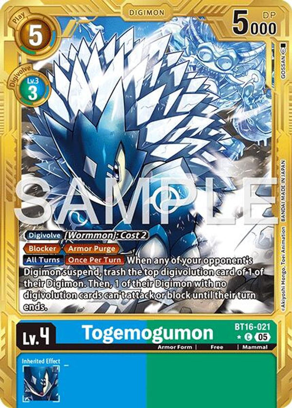 Togemogumon (Gold Border) - BT16-021 - Common