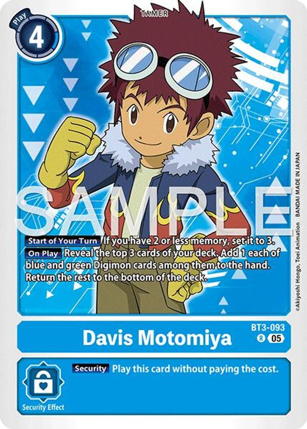 Davis Motomiya (Block 5 Reprint) - BT3-093 - Rare