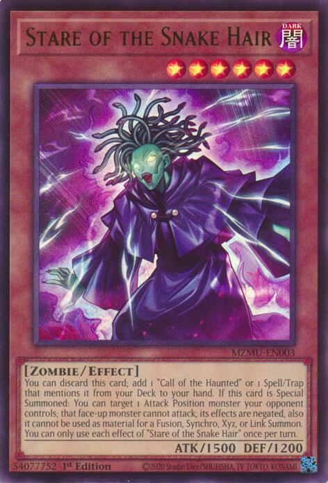 Stare of the Snake Hair - MZMU-EN003 - Ultra Rare - 1st Edition