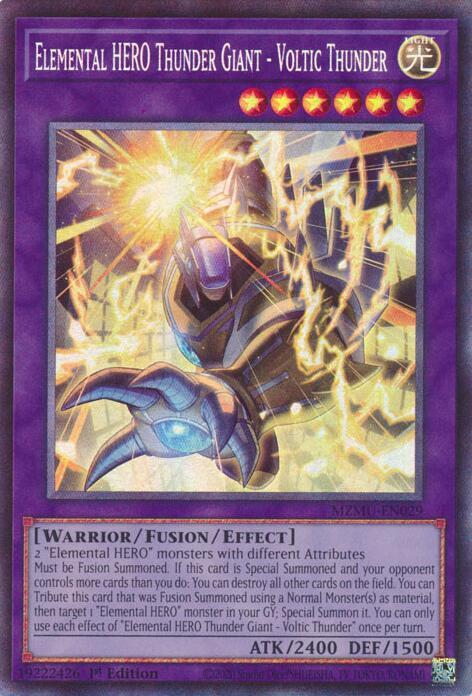 Elemental HERO Thunder Giant - Voltic Thunder (Collector's Rare) - MZMU-EN029 - Collector's Rare - 1st Edition