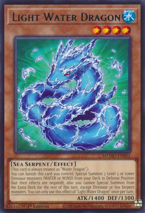 Light Water Dragon - MZMU-EN031 - Rare - 1st Edition