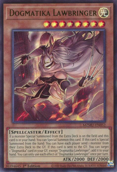 Dogmatika Lawbringer - MZMU-EN052 - Ultra Rare - 1st Edition