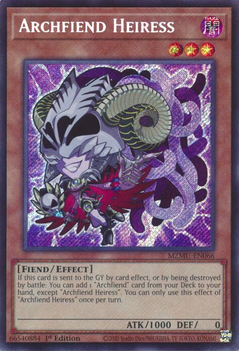 Archfiend Heiress - MZMU-EN066 - Secret Rare - 1st Edition