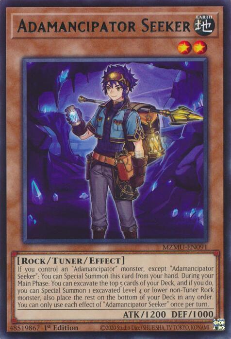 Adamancipator Seeker - MZMU-EN091 - Rare - 1st Edition